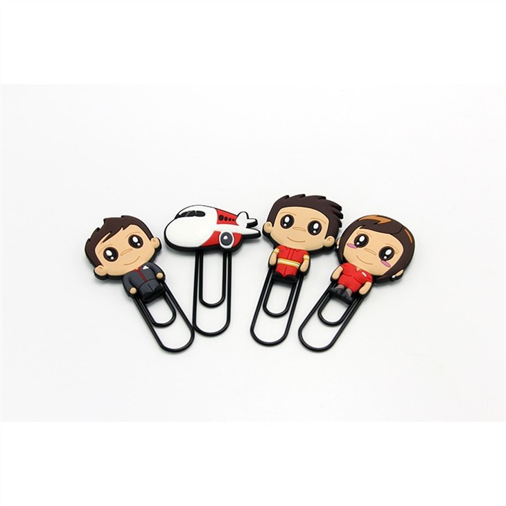 Cute 2D Soft PVC Cartoon Paper Clip